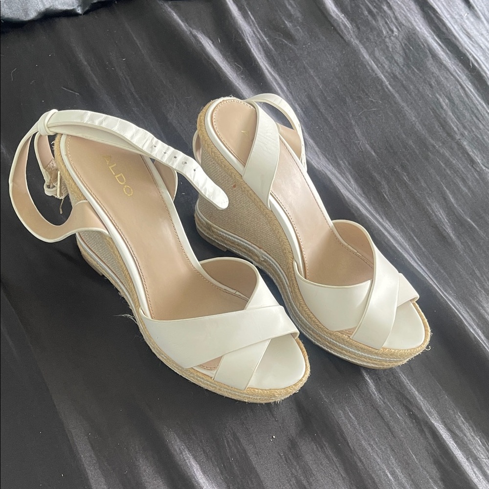 ALDO Cream Wedge Sandals for Women